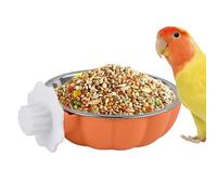 Bird Bowls Cage, Parrot Food Water Dish, 5.12x4.33in Spill Proof Suspended Feeder, Stainless Steel Feeding Container, Drinking Bath Bowl for Lovebirds, Cockatiels, Parakeets