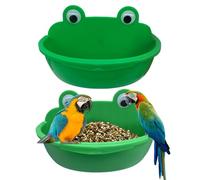 Bird Bowls for Cage - PP 5.75x3.07x1.42in | 2 Pieces Splash-Proof Parakeet Bathing Container and Parrot Feeding Dish | Indoor Bird Feeder for Macaw Lovebirds Cockatiels and Small Animal Habitat Use