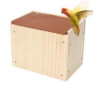 Bird Box - Bird Breeding Box Wooden Hangable Breeding Cage Rest Window