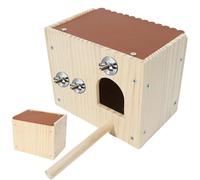 Bird Box - Wooden Hangable Breeding Cage Rest Window Parrot House | Robin Nesting Box for Wren Finch Robin Chickadee