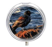 Bird by Stone - Mini pilulier de poche pour homme - Joli pilulier de voyage à 3 compartiments