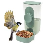 Bird Cage Accessories - 316 G Squirrel-Proof Food Container, Automatic Feeding and Watering Bird Dispenser, Parrot Food Dispenser Cage Accessories for Cockatiels, Lovebirds & Budgies