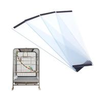 Bird Cage Baffle - 4 Pieces Transparent PVC Bird Cage Baffle, Splash Guard Birds Cages Food Catcher | Clear Parakeet Cagee Accessories Squirrel Baffles for Parrot, Parakeet, Macaw, Cages