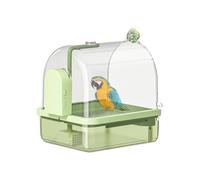 Bird Cage Bath, Sturdy Cockatiel Bird Bath with Automatic Chew-Proof Bathtub, 2 Modes Perch Stand for Indoor Aviary, Breeding, Travel,8.86x7.87x10.24 inches