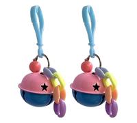 Bird Cage Bell Toy - 2 Pièces Bird Cage Bell Candant Set | Grands Cockatiels Mastic Jouet Pour Enrichissement | Accessoire D'oiseaux Drôle Interactif | Décor addictif Convient Pour