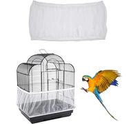 Bird Cage Covers, Feather Seed Catcher Cover, Bird Cage Cover, Nylon Mesh Bird Cage for Bird Cages, Washable Birdcage Cover, Adjustable Circumference 140-220 cm