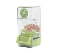 Bird Cage Feeder, 9.5x10.5x20.5cm, Top Fill Food Feeder, Bird Cage Supplies, Easy Refill System, Versatile Design, Ideal for Sparrows, Parakeets, Cockatiels, Pink Green