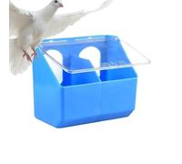 Bird Cage Feeder, Double-Hole Dispenser, Bird Food Box, Pigeon Feeding Container, Quail Parakeet Feeders, Parrot Chicken Poultry, Outdoor Indoor Feeder for Quail Parakeet Parrot Chicken