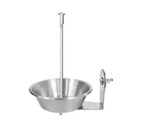 Bird Cage Feeder - No Clutter Stainless Steel Fruit Dispenser | Parakeet Food Dish for Cockatiel, and Finch, for Indoor and Outdoor Pet Crate Pole Use