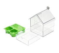 Bird Cage Feeder | Pull-Out Drawer External Decorative Transparent