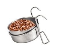 Bird Cage Feeder, Stainless Steel Food Bowls, 4.72x1.97in Wide Mouth Spill-Proof Holder, Portable Water Dispenser, Easy Clean Design for Cockatiels, Bird Houses, Travel, Habitat