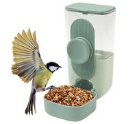 Bird Cage Feeders and Waterers, Clear Automatic Feeding & Hydration Dispenser, 4.25x6.3x8.86 inches Parrot Food Dispenser Cage Accessories for Cockatiels, Lovebirds