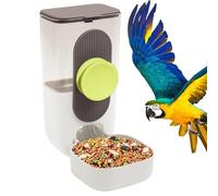 Bird Cage Feeders, Automatic Feedings System 4.25x6.3in Parrot Food Dispenser, Portable Feeder Solution, Hydration Feeding System for Cockatiels, Lovebirds and Budgies