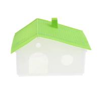 Bird Cage House 'Élevage Oiseaux Maisonnette Moineaux Cabane Hamster Cachette Boîte Cage Perruche en Plastique Adaptée Aux Oiseaux Petits Animau, Blanc + Vert, S02