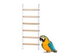 Bird Cage Ladder - Step Perches For Cage | Finches Training Toy With 360° Rotatable Hook For Cockatiels Conures Parakeets Lovebirds Small Medium Birds