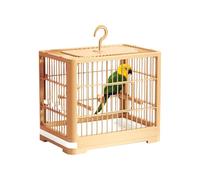Bird Cage, Parakeet Nest Habitat with Easy-Clean Pull-Out Tray, ABS Folding and Breathable Aviary Enclosure, Comfortable Living Space for Lovebirds and Cockatiels, 11.81x9.06x10.24 in