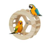 Bird Cage Toys | Interactive Stand Toy | Rotating Bird Wooden Perch Wheel | Rotating Birds Toys Perch Stands For Pet Canary Lovebird Pigeon Conure Animals Cockatiel Parakeet Home