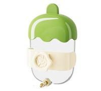 Bird Cage Waterer, Parrots Water Drinker, 6.3x3.94x2.36 inches, Drip-Proof Pet Hydration, ABS Pet Durable, 360ml Capacity, Beige Green Colors, Suitable for Parakeet Finches Canary