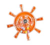 Bird Cage Wheel Toy - Rotating Chew Interactive Exercise Tool, Vibrant Parrot Stimulation Accessory, Mental Physical Enrichment Activity Equipment | Small Medium Parakeet Conure Lorikeet Compan
