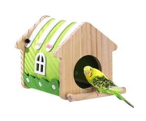 Bird Cage - Wood | Bird Nest | Parrot Cage for Sleeping, Playing,Balcony, Living Room, Animals,Parrot, Parakeet, Budgerigar, Cockatiel, Lovebird, Finch, Canary, Sparrow, Bluebird, Robi