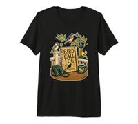 Bird Call Log Chants d'oiseaux Observation au Jardin T-Shirt Haut de Gamme
