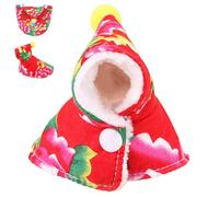 Bird Cape, Flower Print Hooded Cape for Budgerigar, Parakeet, Conure, Cockatiel, Mynah, Love Birds, Finches, Plush Cape for Birds with Comfort and Style, Soft Fabric Cape for Pet Bird Protection