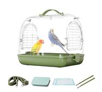 Bird Carrier, Pet Carrier Backpack, Portable Bird Cage with Transparent and Spacious Design for Cockatiels, Conures, Parakeets, 10,83 x 8,66 x 9,45 Inches