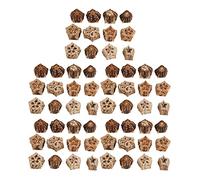 Bird Chewing Blocks | Organic Nut Beak Grinding Toy for Parrots/Lovebirds/Cockatiels | 5 - Pointed Star Shape Boredom Relief | 60pcs Safe Dried Fruit Decor