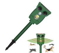 Bird Control - Owl Shape Solar Powered Ultrasonic Repeller, Weatherproof Bird Away Device for Swallow, Motion Activated Animal | Lawn Yard Fence Garden Patio Pool Window Outside Protection