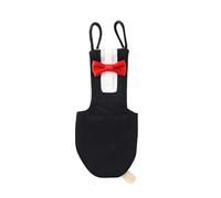 Bird Diaper, Combinaison de vol Ajustable for Perroquet, Style Western, for Cosplay, Couche for Oiseau Confortable et Douce avec nœud Papillon, Accessoires Photo(Black,S)