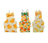 Bird Diapers - Parrot Nappy Bird Clothes | 3 Pieces Breathable Washable Animals Clothing | Strap Fixing Cute Pet Diaper Cover for Parakeet Budgerigar Canary Macaw, Orange Banana Duck Designs