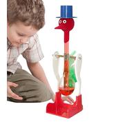 Bird Duck Desk Toy - Glass 7.09 Inches | Funny Non Stop Drinking Bird Desk Toy | Liquid Drinking Glass | STEM Experiment For Kids Children Desktop Decoration And Science Learning