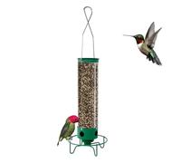 Bird Eighder Squirrel Proof, mangeoires d'oiseaux pour l'extérieur | Garden Wild Bird Tube Food Feeder,Tuyau d'alimentation pour animaux volants à l'épreuve des métaux pour moineau
