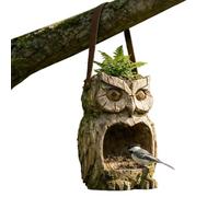 Bird Feeder - 370 g Tree Bird Feeder, Resin Owl Figurine Yard Art Wild B́ird F́eeder, Backyard Hangable Birdfeeder, Bṣird Eeder for Outdoor, Garden, Yard, Backyard, Porch, Tree Patio
