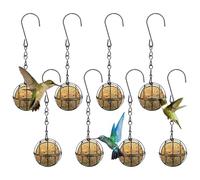 Bird Feeder | 8-Piece Heavy Duty Garden Decorations - 11.02 inches Suet Holder Ball Wild Bird Feeder | for Patio Terrace Backyard Balcony Park Finches Robins Sparrows Budgies