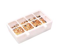 Bird Feeder, Anti-Spill Bird Food Bowl, 6.3x3.5x1.73 inches Convenient Portable Parrot Supplies for Morning Feeding Courtyard Balconies Wall Yard Gazebo Garden Deck Porch Door