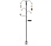 Bird Feeder, Bird Feeding Station Outdoors, Metal Iron Art Design, Weatherproof ND Leak Proof Construction, for Backyard, Patio, Balcony, Terrace, Garden, and Outdoor Animal Dining