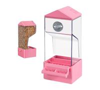 Bird Feeder | Birds Feeders Hanging Station | Refillable Clear Anti-Splash Food Container | Dining Equipment for Feathered Friend Robins Parakeet Cockatiel Finch Canary Cockatoo