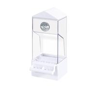 Bird Feeder | Birds Feeders Hanging Station | Refillable Clear Anti-Splash Food Container | Dining Equipment for Feathered Friend Robins Parakeet Cockatiel Finch Canary Cockatoo
