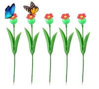 Bird Feeder - Chargeur d'extérieur | Hummingbird Feeder | 5X Outdoor Hummingbird Feeder Flower Stake, Bird Supply, Bird Lovers Outside Birding Inserted Flower Decoration For Park, Yard