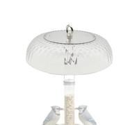 Bird Feeder Dome - 24x24x7cm ABS Stainless Steel Transparent Green Shield, Weatherproof Rain Guard | Garden Yard Backyard Porch Patio Outdoor Birdwatching Station Protection