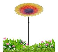 Bird Feeder, Flower Birds Feeder, Garden Bath Tray Waterer, 9.45x9.45x19.69 inches Adorable Compact Metal Flowers Birdbaths for Yard Lawn Decor Outside House Deck Patio Accessory