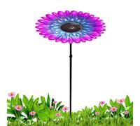 Bird Feeder, Flower Birds Feeder, Garden Bath Tray Waterer, 9.45x9.45x19.69 inches Adorable Compact Metal Flowers Birdbaths for Yard Lawn Decor Outside House Deck Patio Accessory