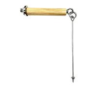Bird Feeder for Cage - Stainless Steel Foraging Stand with Wooden Perch