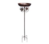 Bird Feeder, Garden Bath, 31.1x10x10 inches, Yard Basin, Detachable Iron Design, Stake Mounted Frame, Tall Slim Shape, for Outdoor Lawn Decor, Backyard Patio Accent, Porch Wildlife Attraction
