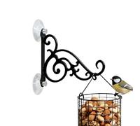 Bird Feeder Holder - Metal Silicone 17.5x17.5cm Strong Suction Cup Stand | Window Bird Feeder Hanger Load Bearing Design | Versatile Mount For Balcony Garden Deck Railing Fence Water Drinker