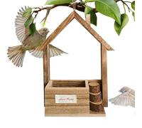 Bird Feeder House - Bird House Small Cedar Feeder | Outdoor Wild Feeders | Easy Top Fill Hangings Birdfeeder for Large Birds Garden, Yard, Patio, Lawn