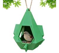 Bird Feeder House - Hangable Shelter Food Station, Roof Design Refill, Hummingbird Feeder | Viewing Support for Adults Elderly Finch Outside Yard Balcony Garden Outdoor Decoration