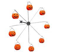 Bird Feeder, Hummingbird Feeder, 23.62x23.62x9.84 inches Halloween Decor, Rotating Ferris Wheel Design, Eight Pumpkin Cups, Fun Seasonal Display for Yard Fence Tree Garden Patio Outdoor Birdwatching
