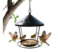 Bird Feeder - Iron, 9,06 x 7,87 in Food Feeder Decorative Metal Tray | Outdoor Hanging Design Bird Feeding Station, Garden Birds Feeders For Backyard, Balcony, Patio, Porch